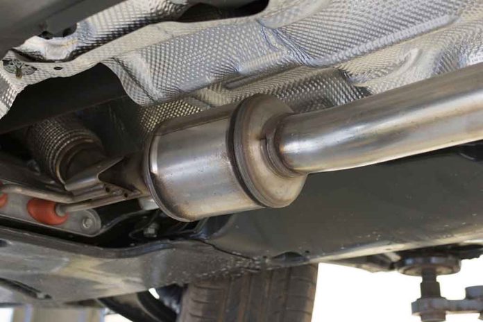 catalytic converter under a car