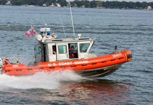 US Coast Guard boat on patrol