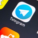 Telegram app icon on a smartphone screen.