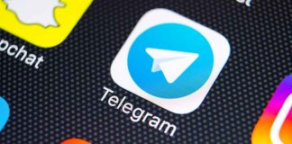 Telegram app icon on a smartphone screen.