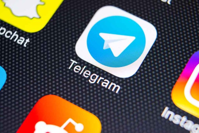 Telegram app icon on a smartphone screen.