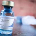 Fentanyl vial labeled as opioid analgesic.