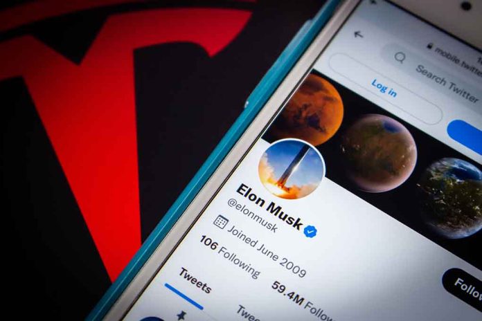 Phone screen showing Twitter profile with spacescapes.