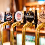 beer taps at a bar