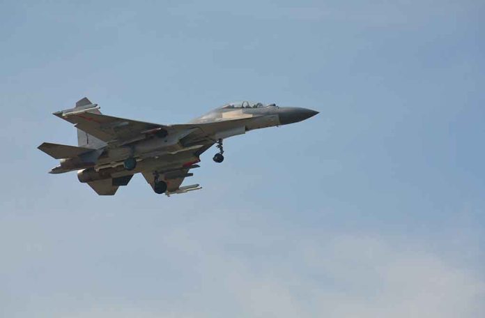 1929618212 featured image Fighter jet flying in a clear blue sky