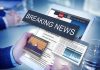 Breaking news on a digital tablet screen