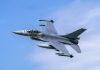 Jet flying in a clear blue sky