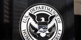 US Department of Homeland Security emblem on wall