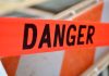 Red tape with the word Danger printed