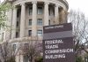 Federal Trade Commission Building with sign and trees