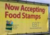 Food Aid VANISHES—Dems PULL Plug! Yellow sign now accepting food stamps EBT SNAP