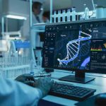 DNA Evidence ROCKS Historians-Rewrites Entire Story Scientist analyzing DNA on computer in laboratory