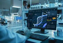 DNA Evidence ROCKS Historians-Rewrites Entire Story Scientist analyzing DNA on computer in laboratory
