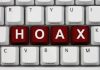 VIRAL Hoax Targets Election System – BUSTED! Close-up of a computer keyboard with the word HOAX spelled out in red keys