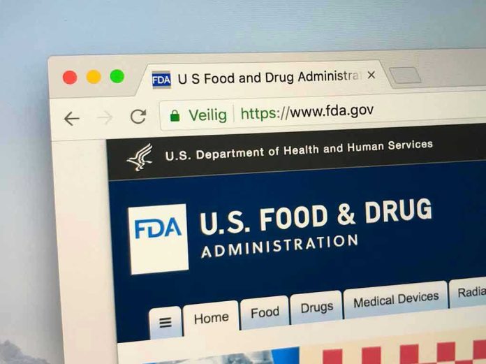 1086968018 FDA website on a computer screen.