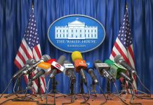 Controversial Report GRANTED Access – Washington Fuming Multiple microphones at White House press briefing podium.