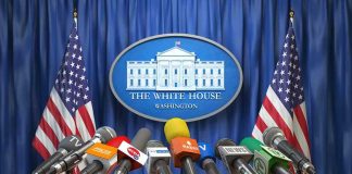 Controversial Report GRANTED Access – Washington Fuming Multiple microphones at White House press briefing podium.