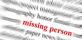 Missing: Military Lawyer Vanishes After Explosive Abuse Leak! Text graphic highlighting missing person in red among blurred words