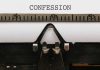 Pipe Bomber BREAKS Silence – Issues Stunning Confession Typewriter typing the word confession on paper