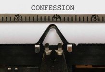 Pipe Bomber BREAKS Silence – Issues Stunning Confession Typewriter typing the word confession on paper