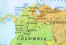 Columbian President Vows to Take Up Arms Against America Map showing Colombia and surrounding countries.