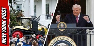 Golden Tractor Arrives - White House STUNNED