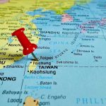 Taiwan Tensions: Could This Trigger War? Red pushpin on map of Taiwan.