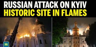 Ancient Monastery Ablaze After Massive Barrage Kyiv's Pechersk Lavra Monastery In Flames As Russia Launches Drone Strike | N18G | 4K