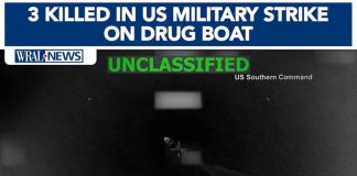 Three killed in US military strike on alleged drug boat