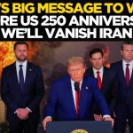 TRUMP ON IRAN LIVE | "We Will Vanish Them!" Donald Trump's Ultimate Warning To Iran | US News Live