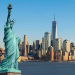 Coast Guard Orchestrates Colossal Evacuation Statue of Liberty with Manhattan skyline