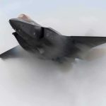 Dispersion Or Die: Air Bases Exposed Stealth fighter jet piercing a vapor cloud