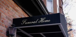 funeral home entrance canopy