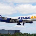 Flaming Overrun Slams Amazon Cargo Jet Atlas Air Boeing 747 cargo plane landing