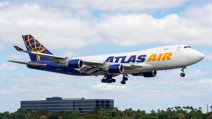 Atlas Air Boeing 747 cargo plane landing