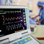 Representative Confirms Care, Cancels Show Patient monitor displaying vital signs in a hospital room
