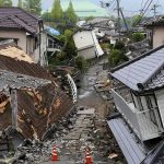 Earthquake Cluster Panic—Scientists Push Back Earthquake-damaged residential street with collapsed houses