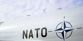 War Needs TRUMP Europe’s Own Rules Aircraft fuselage with NATO emblem and lettering