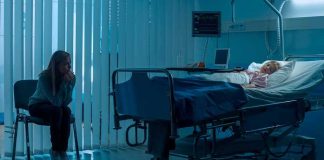 Pregnant Mom Torched – 11-Year-Old Watches hospital room with child in bed and adult sitting nearby